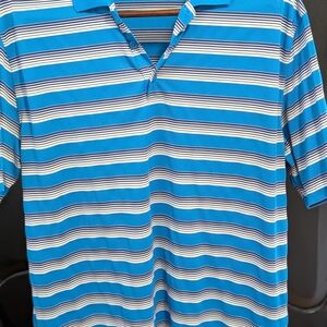 Nike Blue and White Polo Shirt Sporty Casual